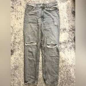 Black/gray wash straight leg Zara jeans